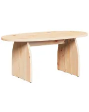 Sosnowy stolik kawowy owalny - Werini w sklepie Edinos.pl