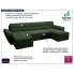Zielona sofa narożna z funkcją spania Meltaro