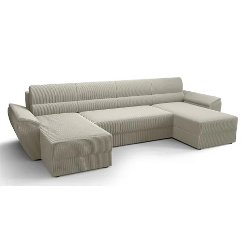 Beżowy narożnik z funkcją spania Meltaro