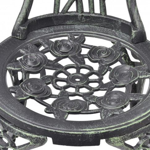 Szczegółowe zdjęcie nr 4 produktu Zestaw metalowych krzeseł ogrodowych Mesa - zielony