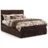 Brązowe łóżko tapicerowane z pojemnikiem 5 rozmiarów - Veltorio