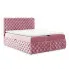 Różowe pikowane łóżko z pojemnikiem 5 rozmiarów - Veltorio