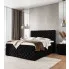 Wizualizacja wnętrza z czarnym łóżkiem Veltorio
