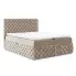 Beżowe pikowane łóżko kontynentalne łóżko 5 rozmiarów - Veltorio