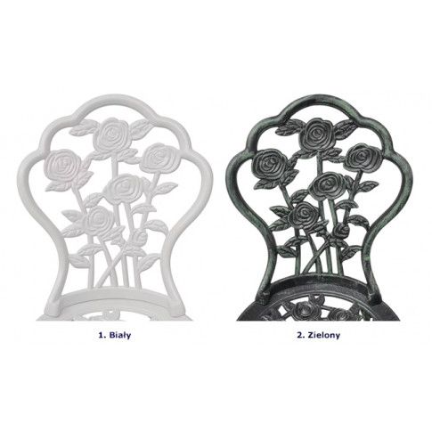 Szczegółowe zdjęcie nr 6 produktu Zestaw metalowych krzeseł ogrodowych Mesa - biały