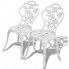 Zdjęcie produktu Zestaw metalowych krzeseł ogrodowych Mesa - biały.