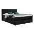 Czarne łóżko z pikowanym zagłówkiem 5 rozmiarów - Ferlevio