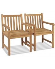 Zestaw drewnianych krzeseł ogrodowych - Trina w sklepie Edinos.pl