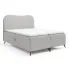 Jasnoszare łóżko kontynentalne 5 rozmiarów - Aurellia