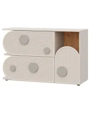 Kaszmirowa komoda do pokoju dziecięcego z 2 szufladami - Alio 3X w sklepie Edinos.pl