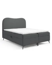 Ciemnoszare łóżko kontynentalne 5 rozmiarów - Aurellia w sklepie Edinos.pl