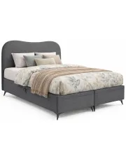 Ciemnoszare łóżko kontynentalne 5 rozmiarów - Aurellia w sklepie Edinos.pl