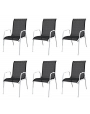 Zestaw sztaplowanych krzeseł ogrodowych - Milford w sklepie Edinos.pl