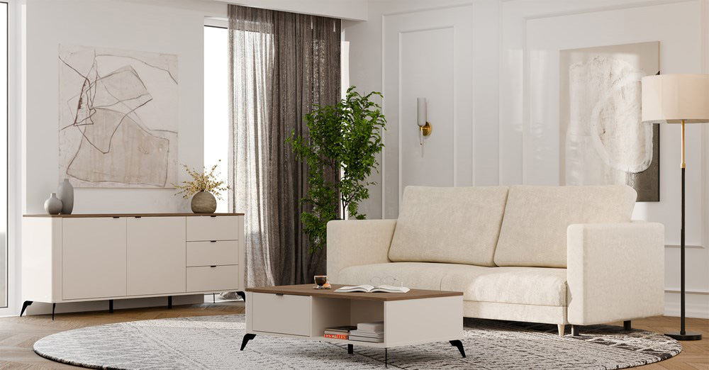 wizualizacja ławy do salonu