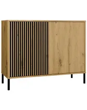 Komoda na nóżkach z ryflowaniem dąb artisan - Valdi 10X w sklepie Edinos.pl