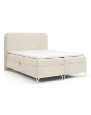 Kremowe łóżko kontynentalne 5 rozmiarów - Savellia w sklepie Edinos.pl