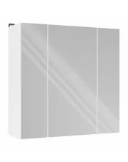Biała trzydrzwiowa lustrzana szafka łazienkowa 60cm - Erosa 5X w sklepie Edinos.pl