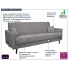 Szara sofa rozkładana Dassia