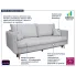 Szara sofa sztruksowa do salonu Ferisso