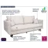 Beżowa sofa z pojemnikiem Ferisso