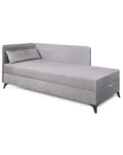 Popielaty tapczan narożny na nóżkach - Finito w sklepie Edinos.pl