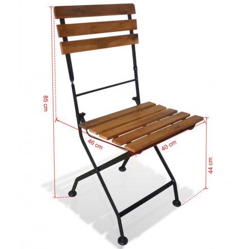Szczegółowe zdjęcie nr 9 produktu Ogrodowe krzesła akacjowe Dixter - 2 szt
