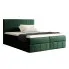 Zielone łóżko kontynentalne z pojemnikiem 5 rozmiarów - Elarivo