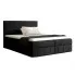 Zdjęcie produktu Czarne łóżko kontynentalne z pojemnikiem 5 rozmiarów - Elarivo.