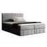 Szare łóżko kontynentalne z pojemnikiem 5 rozmiarów - Elarivo