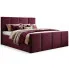Bordowe łóżko tapicerowane z zagłówkiem 5 rozmiarów - Meravino 3X