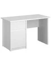 Białe biurko skandynawskie z szufladą - Sierra 3X w sklepie Edinos.pl