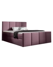 Różowe welurowe łóżko kontynentalne 5 rozmiarów - Meravino 3X w sklepie Edinos.pl