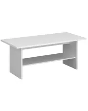 Biała ława skandynawska z półką - Sierra 6X w sklepie Edinos.pl