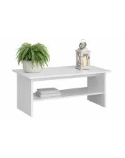 Biała ława skandynawska z półką - Sierra 6X w sklepie Edinos.pl