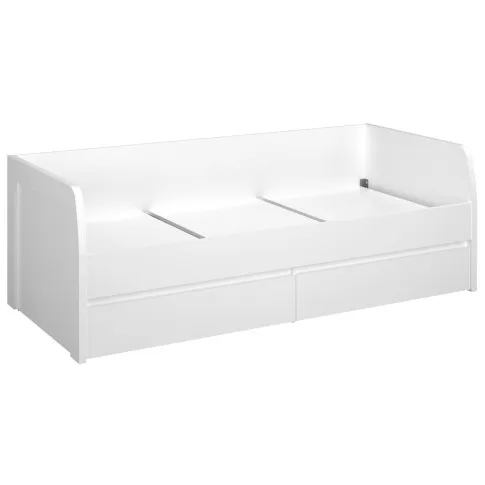 Białe łóżko z szufladami i stelażem Sierra 7X