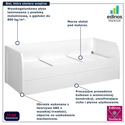 Skandynawskie łóżko młodzieżowe Sierra 7X