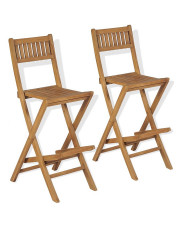 Zestaw drewnianych krzeseł ogrodowych - Connie w sklepie Edinos.pl