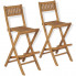 Zestaw drewnianych krzeseł ogrodowych - Connie