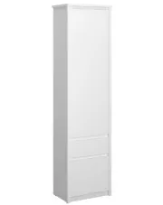 Biały regał skandynawski zamykany z szufladą - Sierra 10X w sklepie Edinos.pl