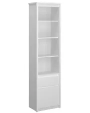 Biały skandynawski regał otwarty do salonu - Sierra 11X w sklepie Edinos.pl