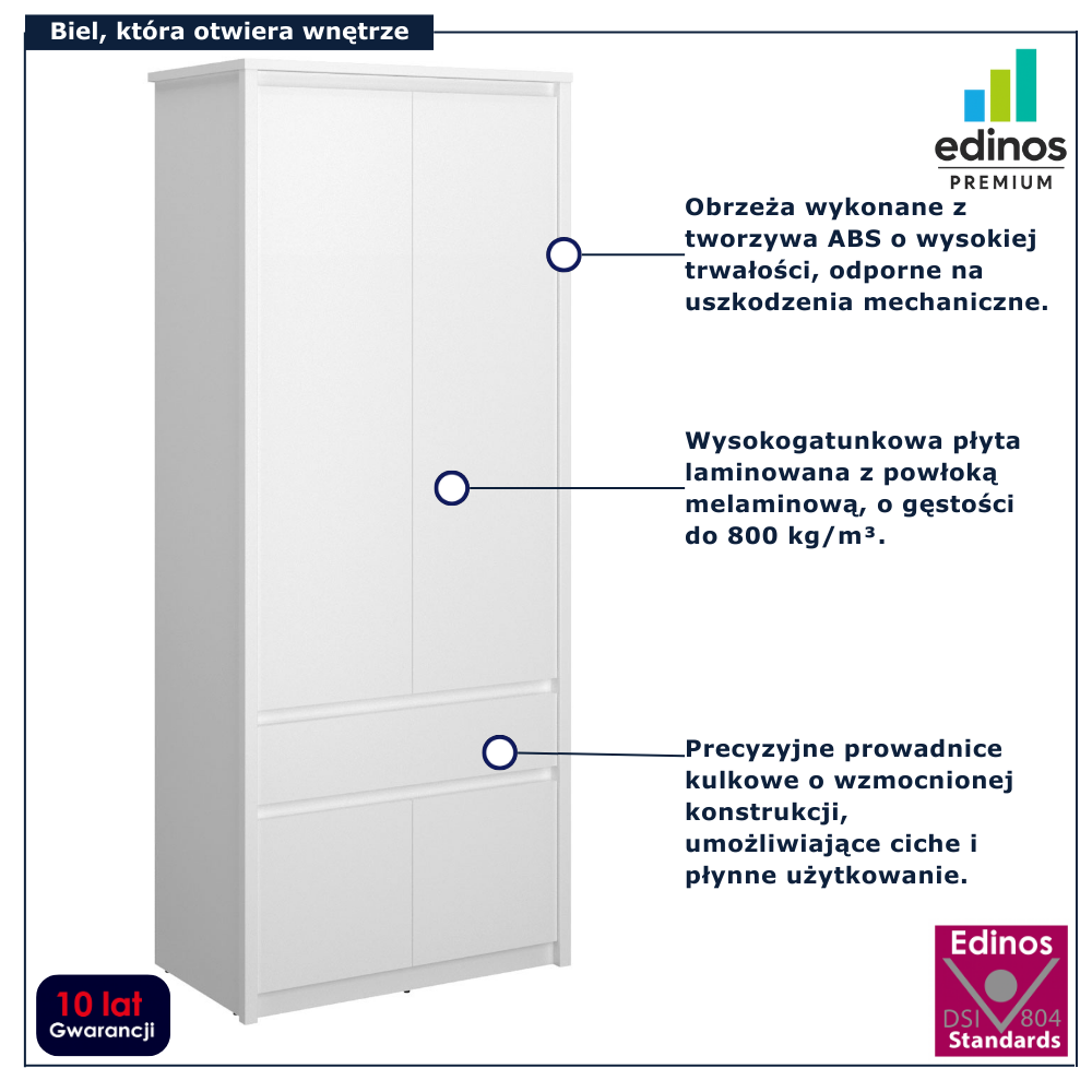 Szafa dwudrzwiowa skandynawska Sierra 14X