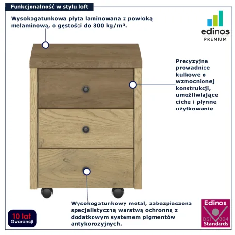 Kontenerek z szufladami Sevisso 3X