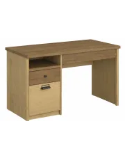 Industrialne biurko z szafką dąb cremona + dąb lefkas - Sevisso 5X w sklepie Edinos.pl