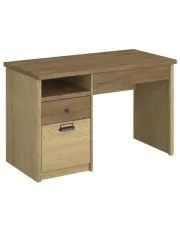 Industrialne biurko z szafką dąb cremona + dąb lefkas - Sevisso 5X w sklepie Edinos.pl