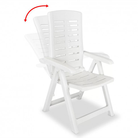 Regulacja białego krzesła ogrodowego Elexio 2Q