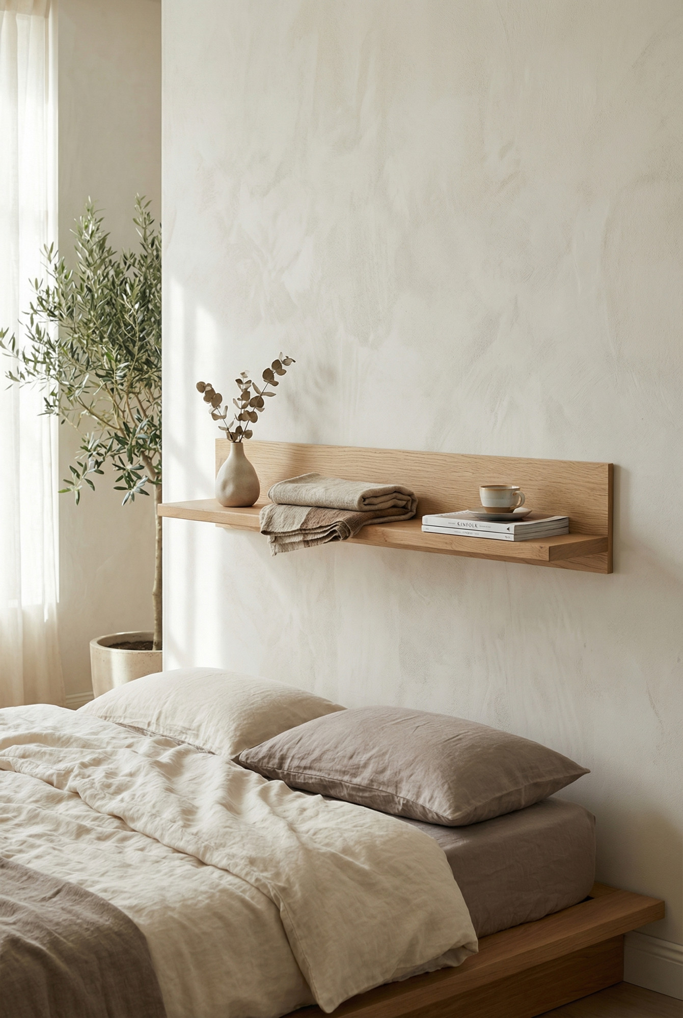 Wizualizacja półki wiszącej Sevisso 8X dąb cremona + dąb lefkas