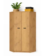 Szafa narożna w stylu loft dąb cremona + dąb lefkas - Sevisso 9X w sklepie Edinos.pl