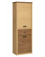 Loftowy regał zamykany dąb cremona + dąb lefkas - Sevisso 12X w sklepie Edinos.pl