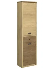 Loftowy regał zamykany dąb cremona + dąb lefkas - Sevisso 12X w sklepie Edinos.pl