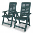 Zestaw zielonych krzeseł ogrodowych - Elexio 2Q